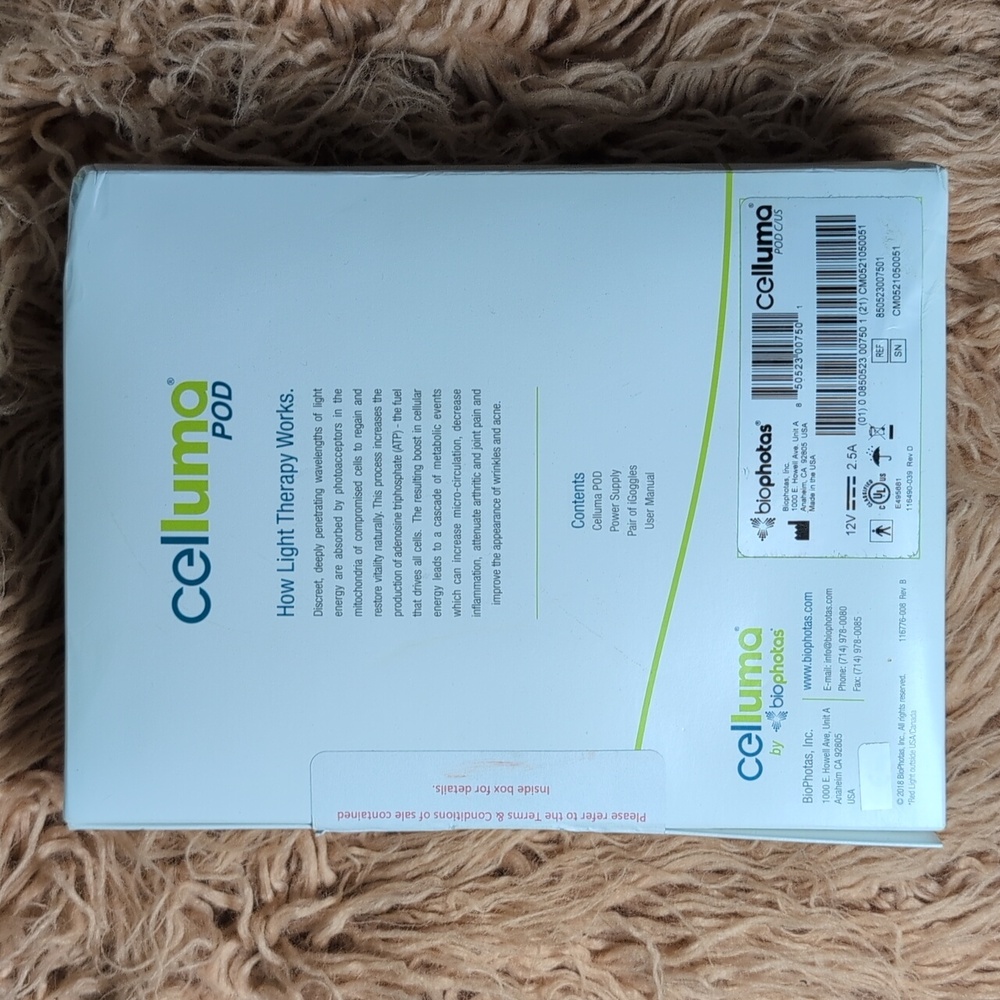 Celluma POD Rejuvenating Light Therapy Device Blue Red Infrared Wrinkles Acne - Picture 2 of 8